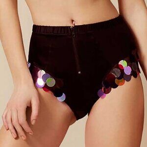 Agent Provocateur RENO Big Brief NWT Black RARE! Silk! [A2]